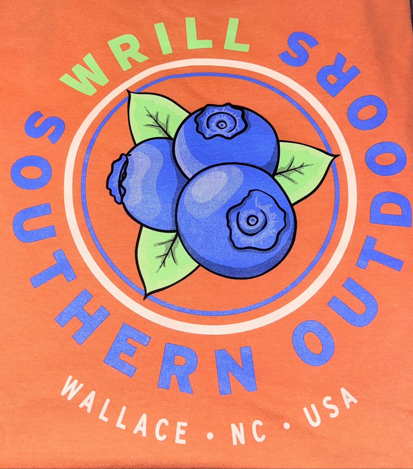 WSO Adult Blueberry Tee ~Terra Cotta