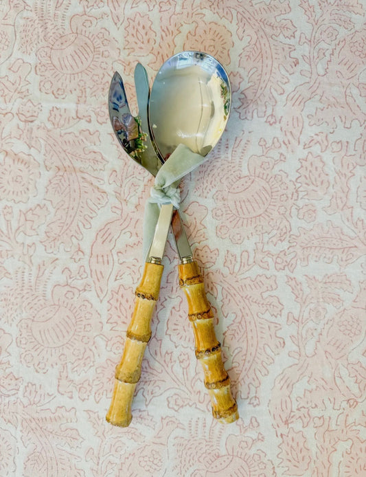 Bamboo Salad Serving Set
