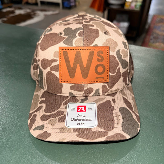 WSO Dark Camo Leather Patch Hat