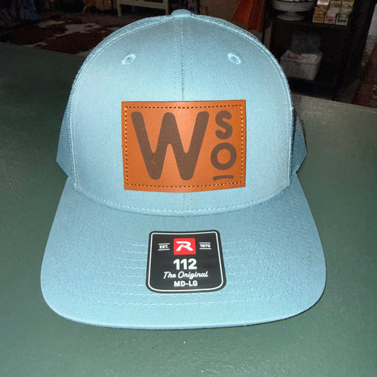 WSO Smoke Blue Leather Patch Hat