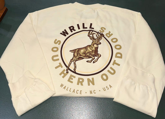 WRILL Deer Ivory Adult Crewneck