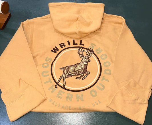 WRILL Deer Vintage Gold Adult Hoodie