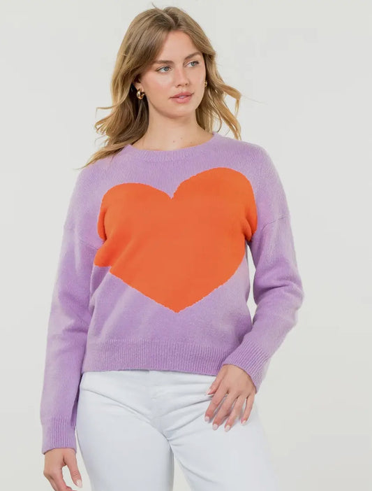 Purple Heart Sweater