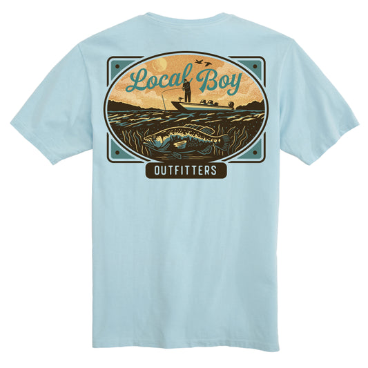 Local Boy Jon Boat Plate SS Tee