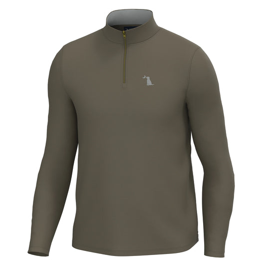 Local Boy Bentley Quarter Zip-Dark Tan