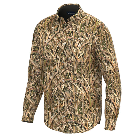 Local Boy Mossy Oak Shadow Grass Blades Button Down