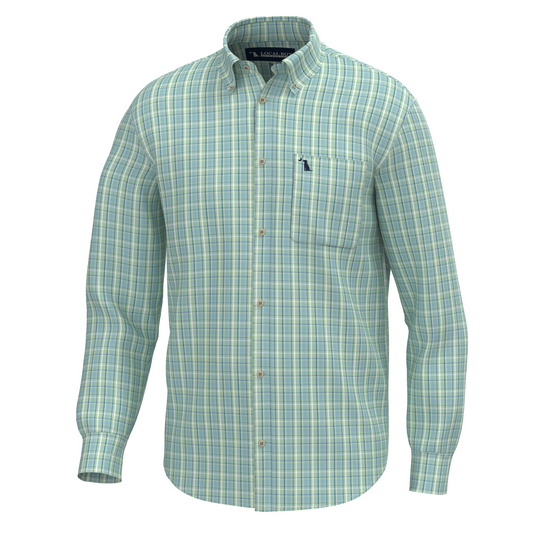 Local Boy Buffkin Dress Shirt Teal/Lime/Sailor Blue