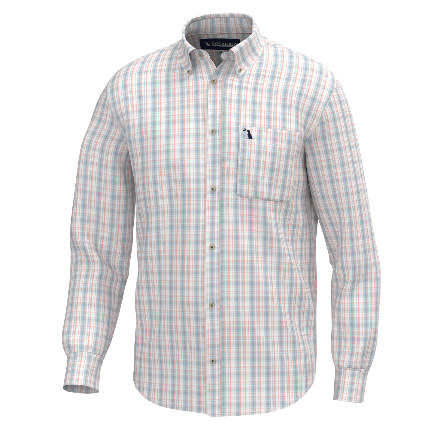 Local Boy Lee Dress Shirt Lavender/Light Blue/Salmon