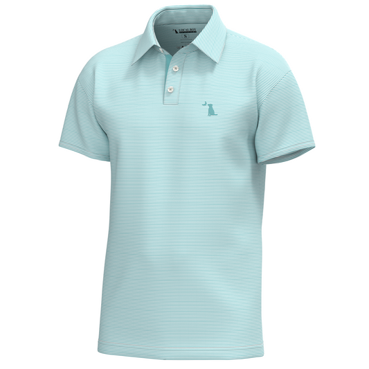 Local Boy YOUTH Palms Polo Aqua/White