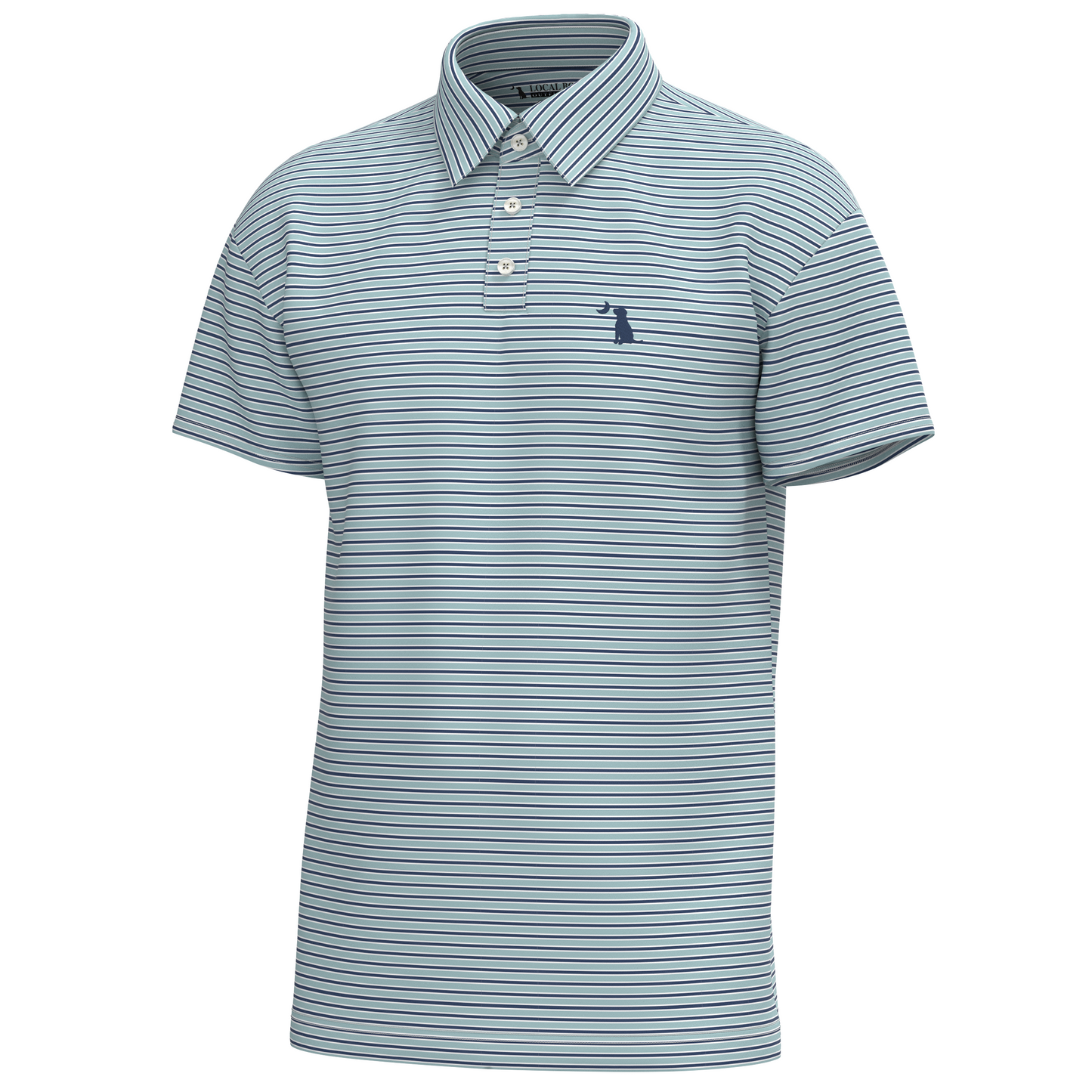 Local Boy Surfside Polo Light Teal/Navy/White