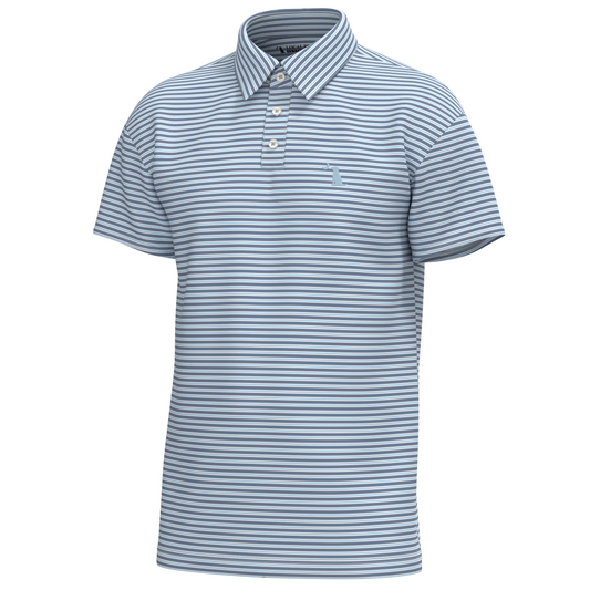 Local Boy Surfside Polo Plum/Ice Blue/White