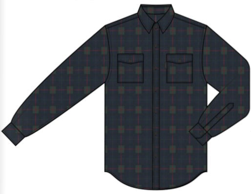 Heybo Darden Corduroy Shirt Midnight