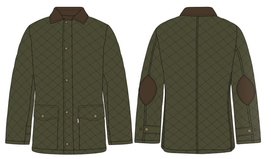 Heybo Evans Quilted Jacket: Olive