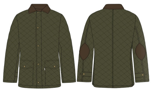 Heybo Evans Quilted Jacket: Olive