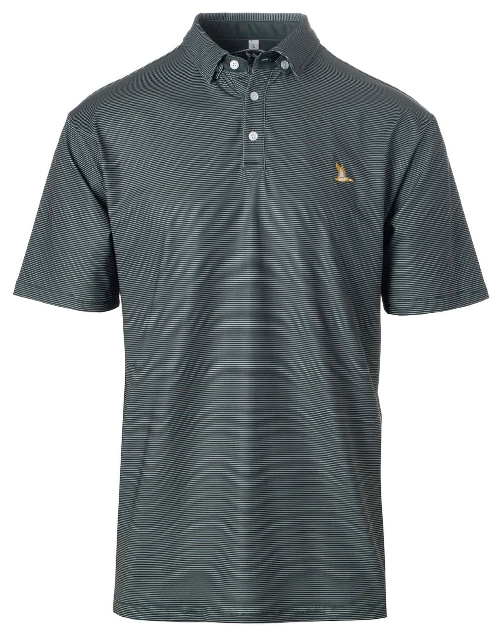 Roost Green Stripe Polo