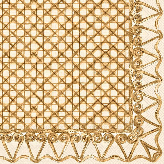 Botanical Gold Cane Cocktail Napkins