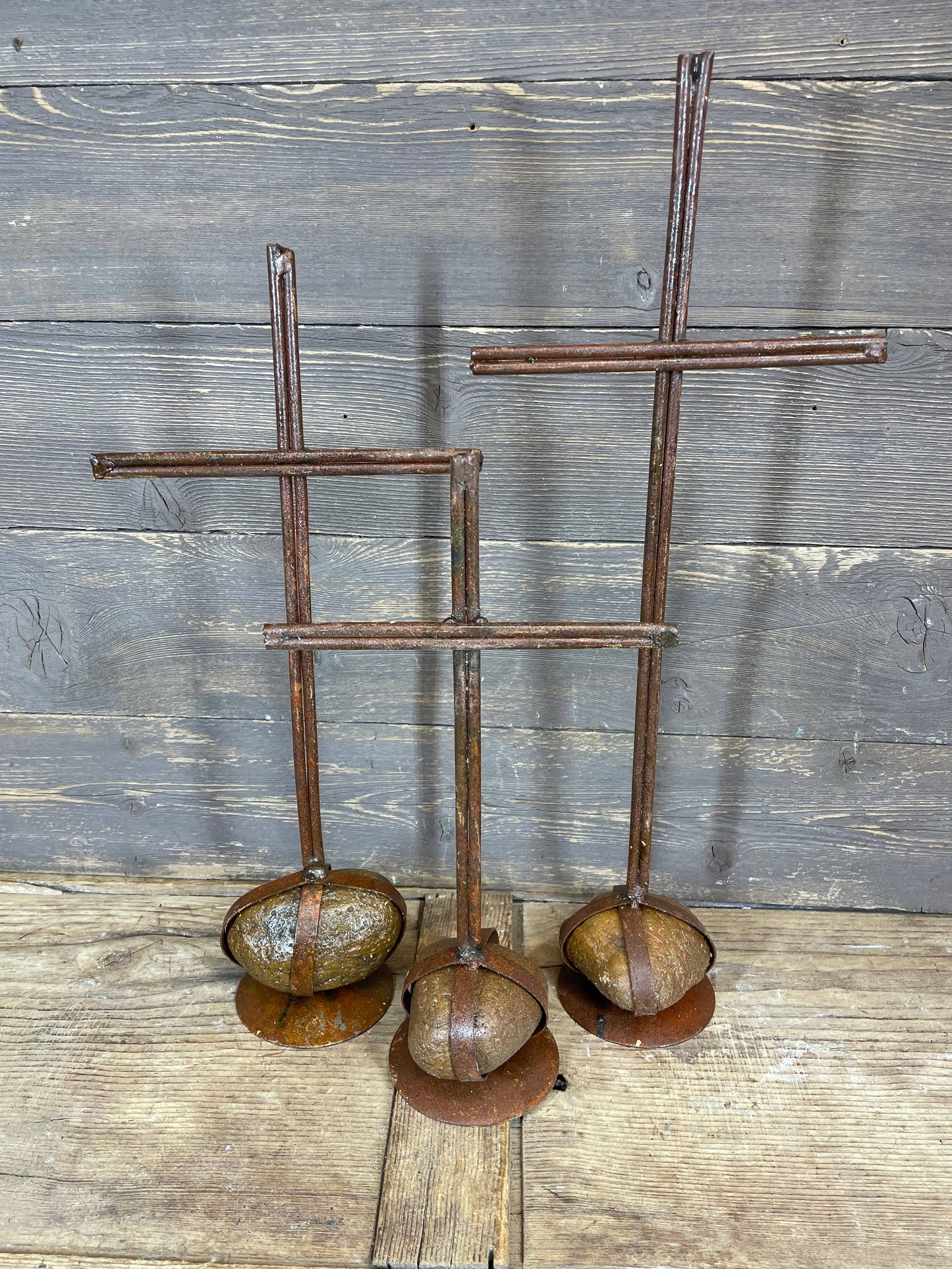 Rock Pedestal Cross Handmade-Beautiful 3 Sizes