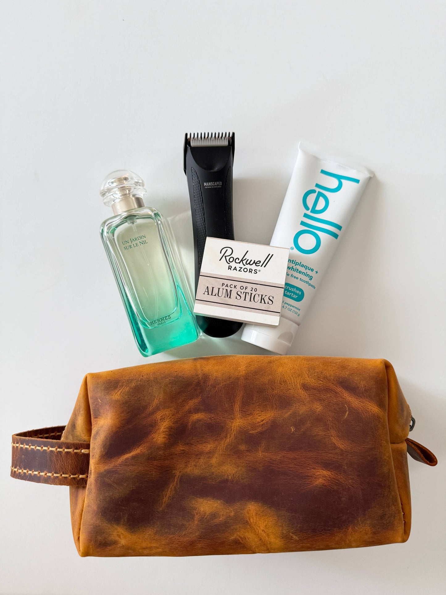 Toiletries Bag - Leather Dopp Kit