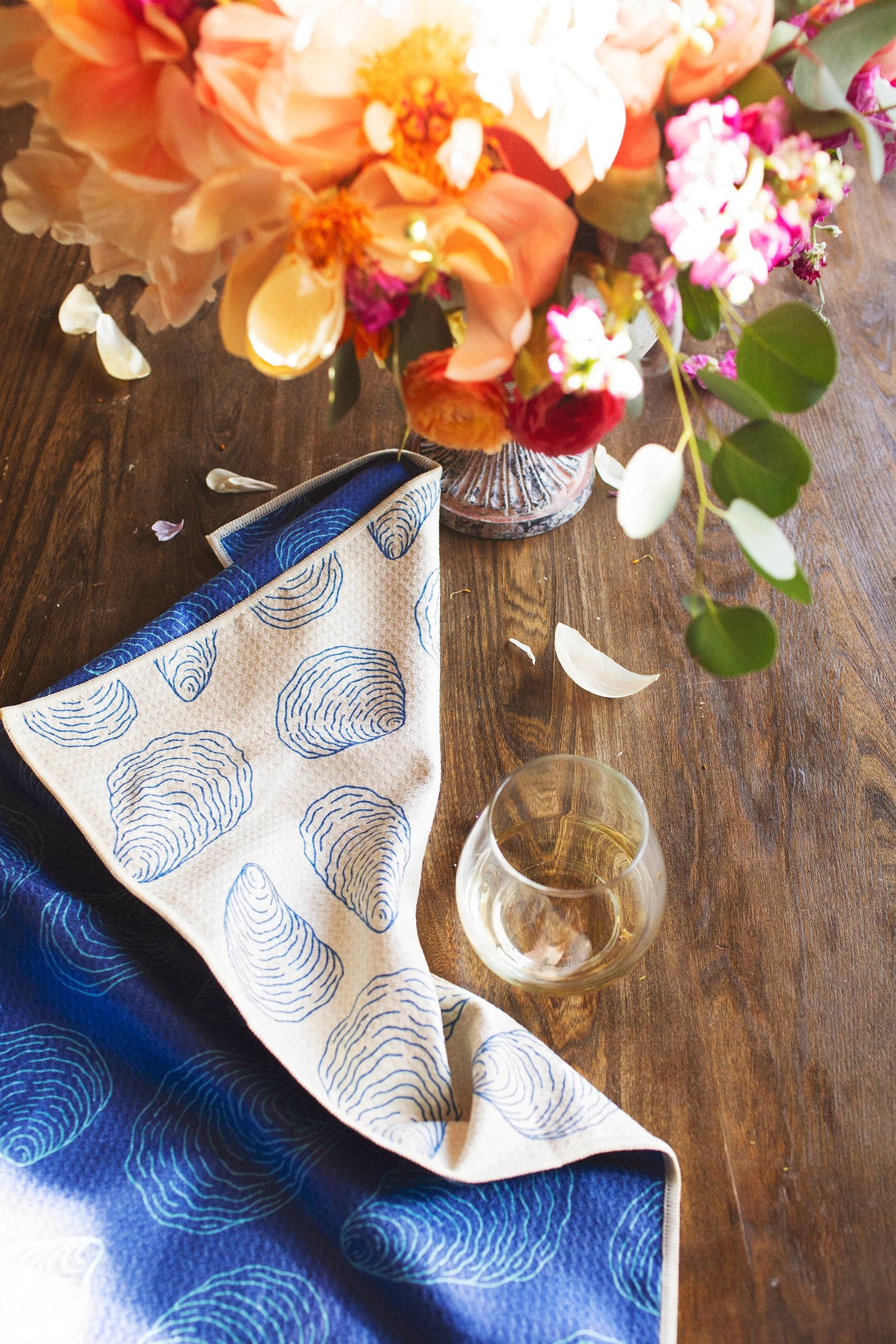 Kitchen Tea Towel Quick Dry | Coastal Oysters
