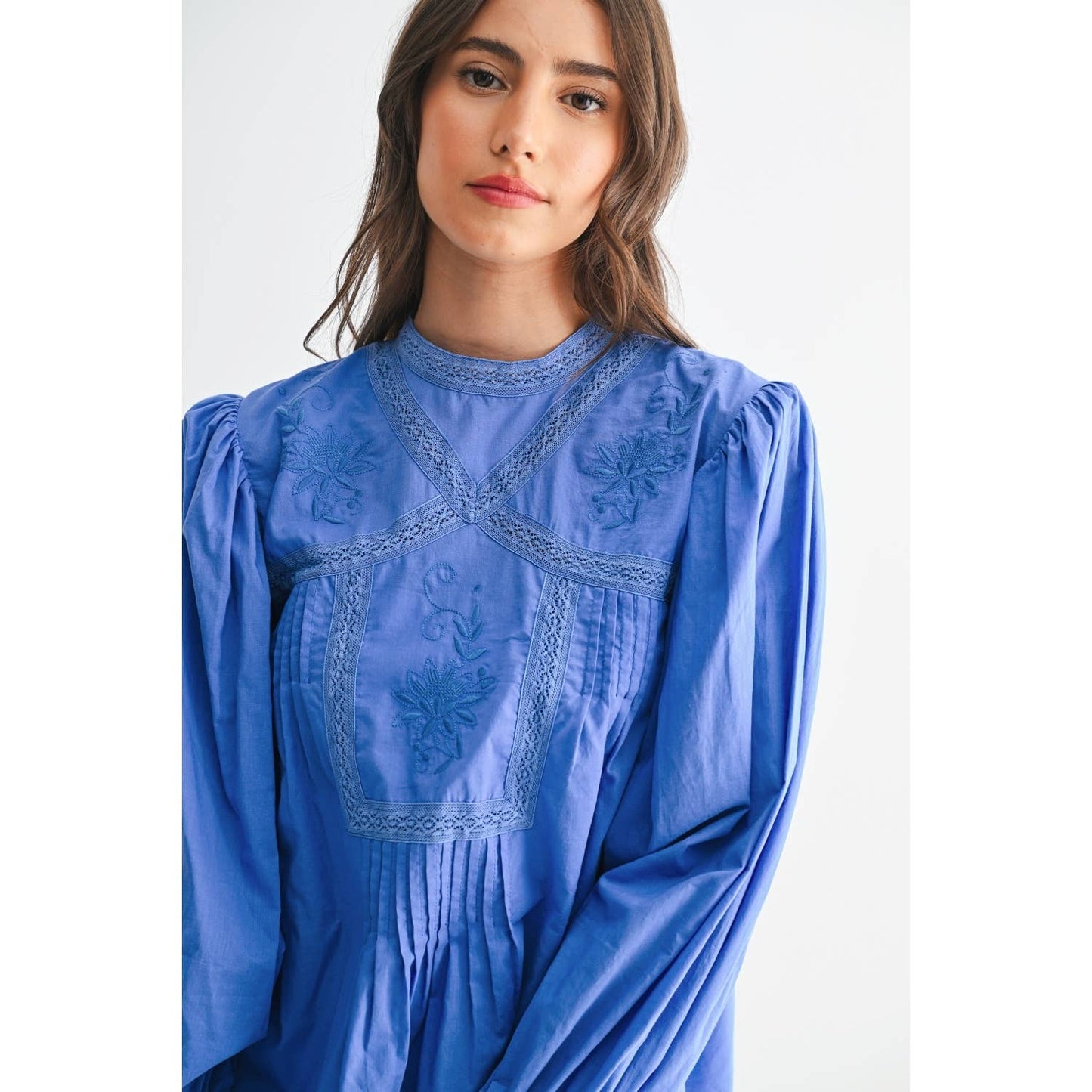 AZURE EMBROIDERED BLOUSE