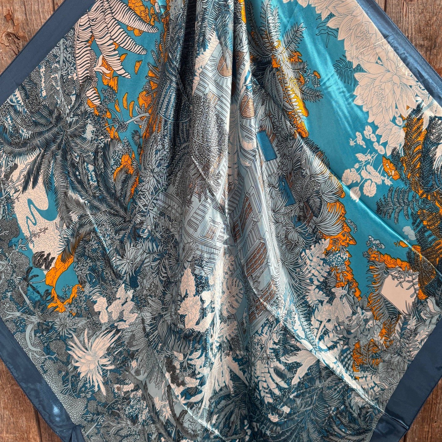 Blue Leaf Wild Rag / Scarf