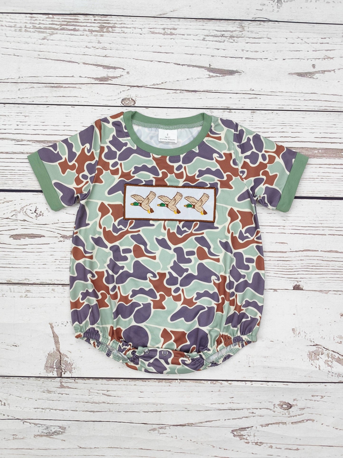 Camouflage Duck Appliqué Bubble