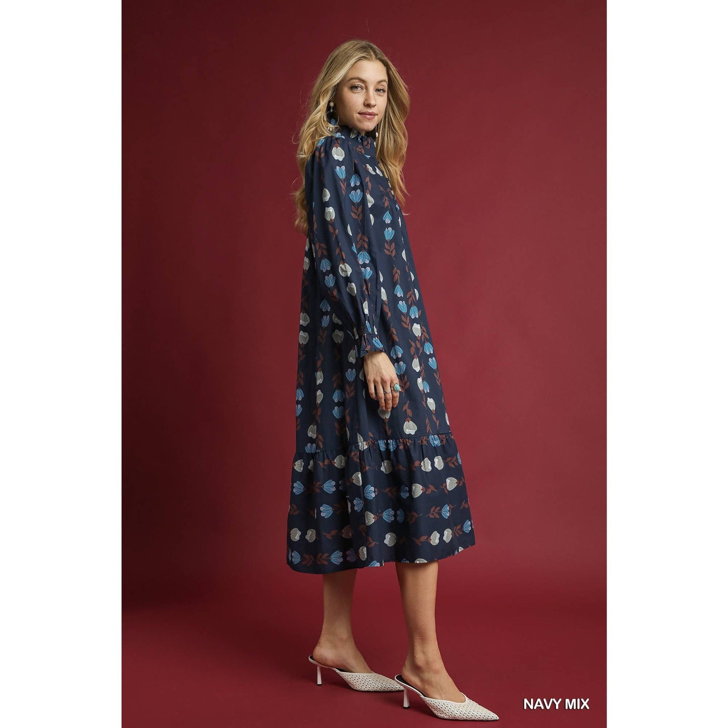 Floral Print Midi Dress