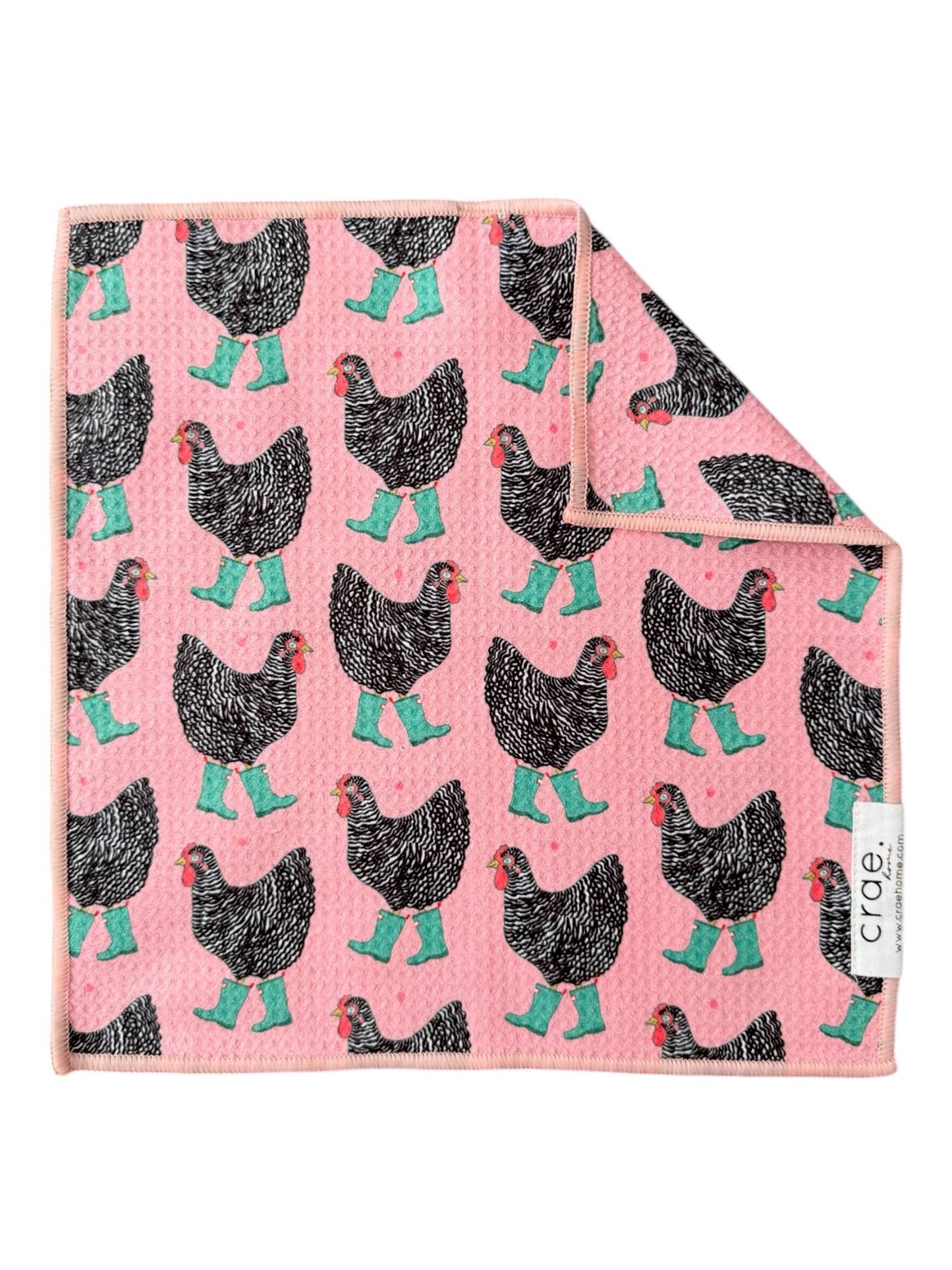 Crae Home Chick In Boots: Double-Sided Washcloth