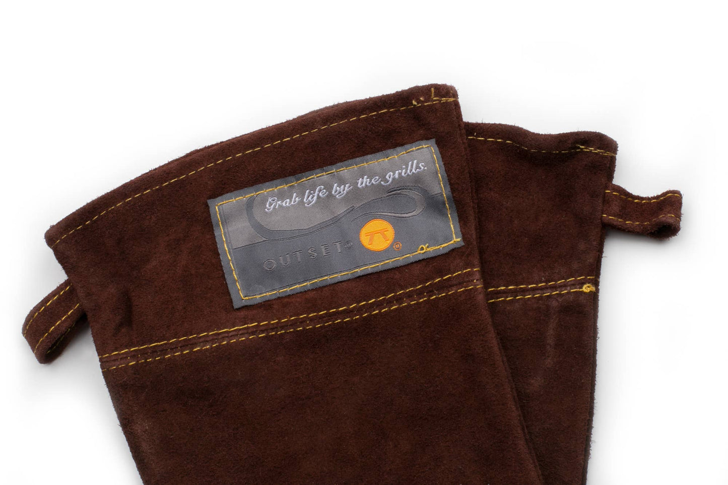 Brown Leather Grill Gloves, Set of 2