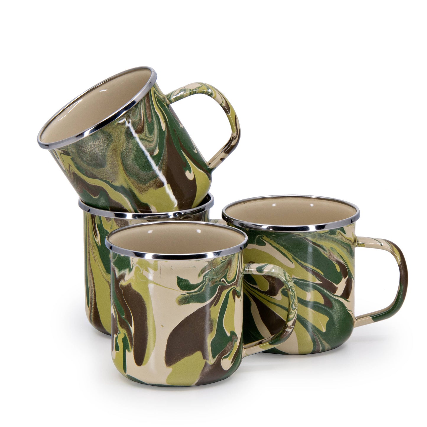 Golden Rabbit Enamelware Camouflage Adult Mugs