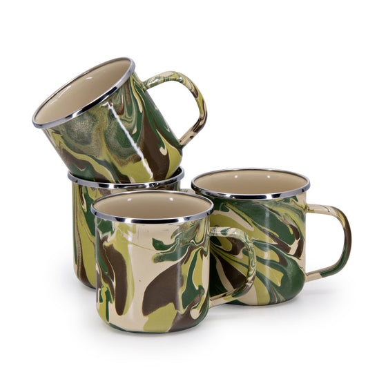 Golden Rabbit Enamelware Camouflage Adult Mugs