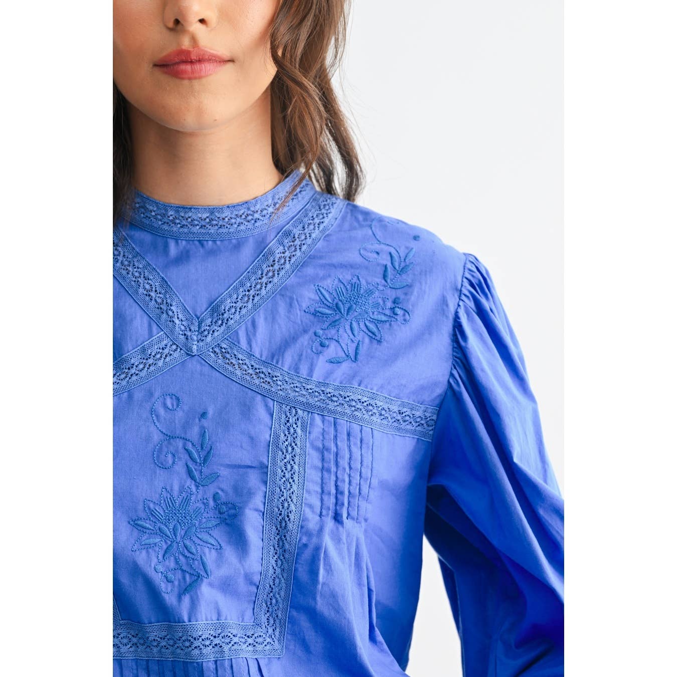 AZURE EMBROIDERED BLOUSE