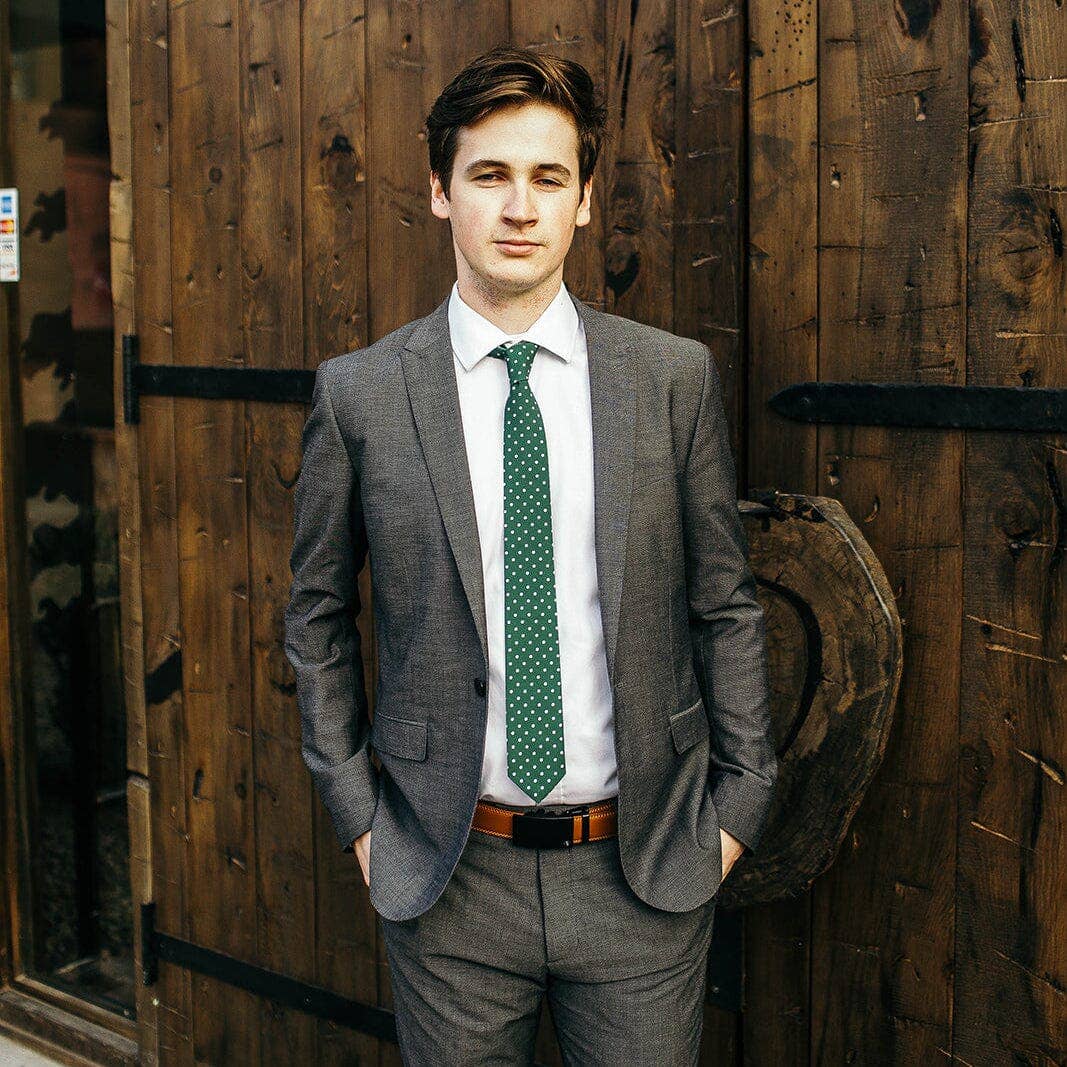 Dublin - Green Polka Dot Neck Tie