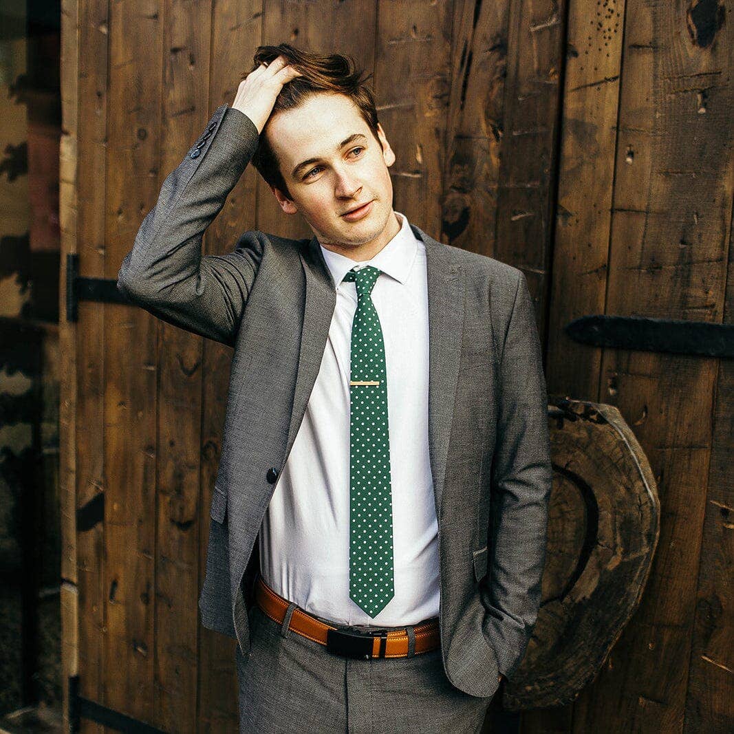 Dublin - Green Polka Dot Neck Tie