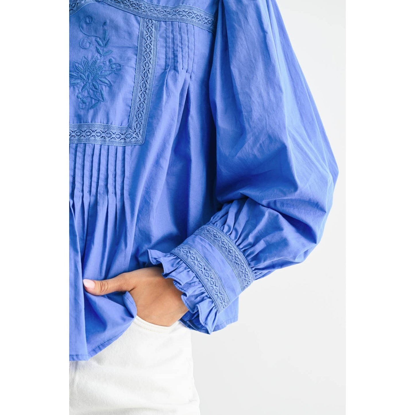 AZURE EMBROIDERED BLOUSE