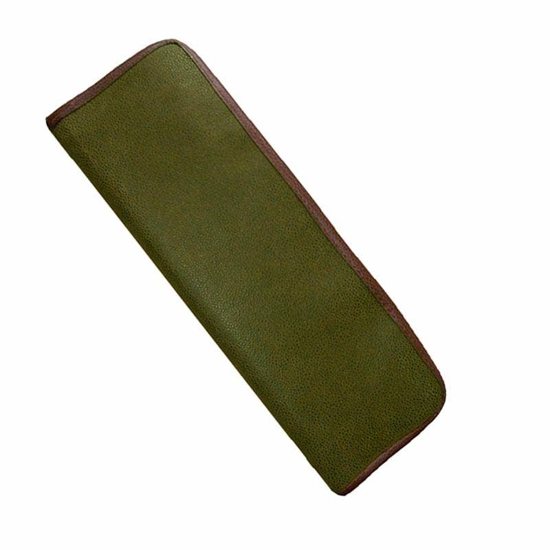 Tie Case - Green Faux Suede