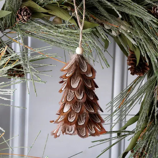 Pheasant Mini Feather Tree Christmas Ornament