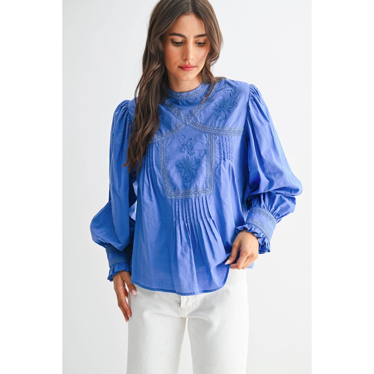 AZURE EMBROIDERED BLOUSE