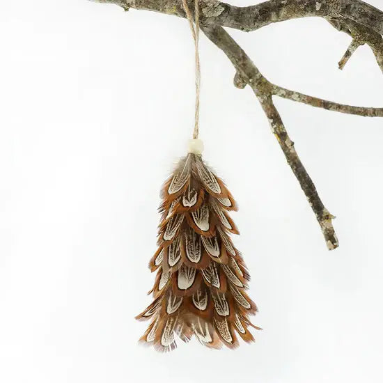 Pheasant Mini Feather Tree Christmas Ornament