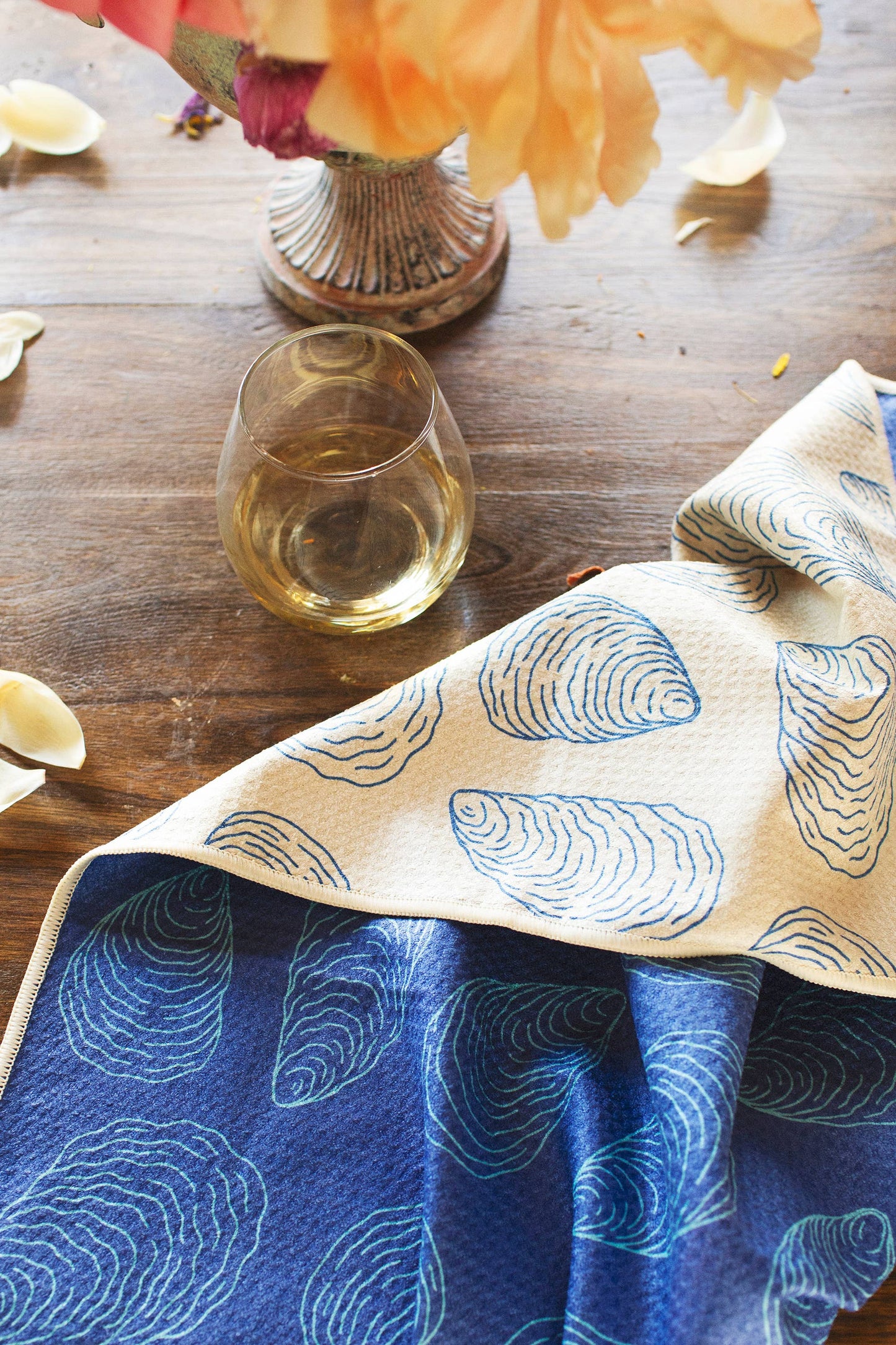 Kitchen Tea Towel Quick Dry | Coastal Oysters