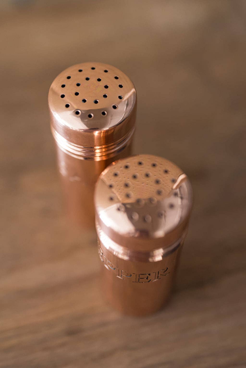 Galley and Fen Copper Salt & Pepper Shakers