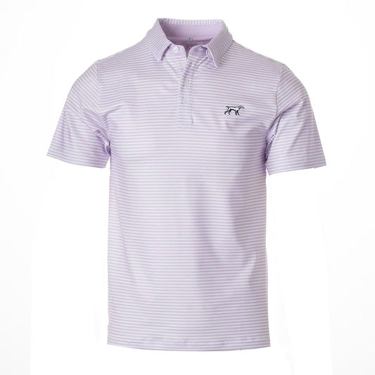 Fieldstone Marshall Polo - Purple & White Stripe