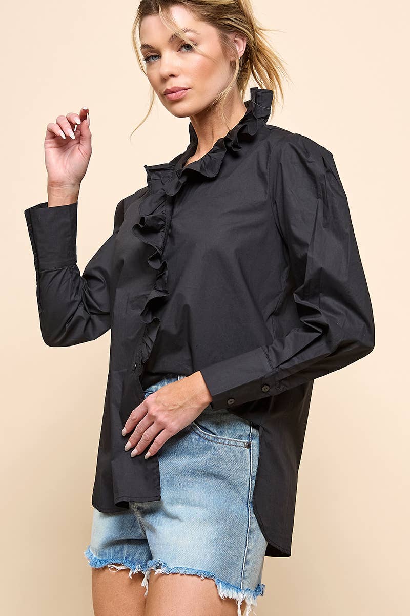 Ruffle Long Sleeve Top