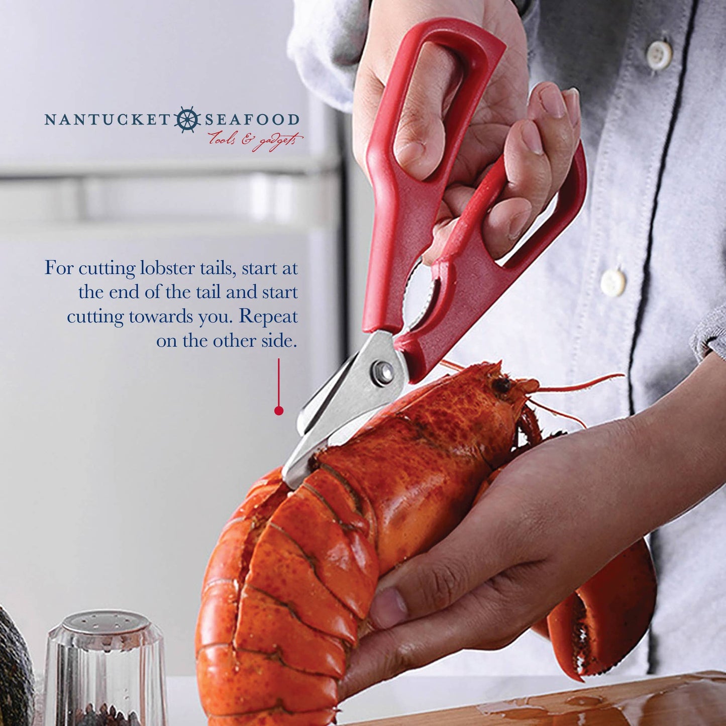Nantucket Seafood Shears, Stainless Steel Lobster Scissors